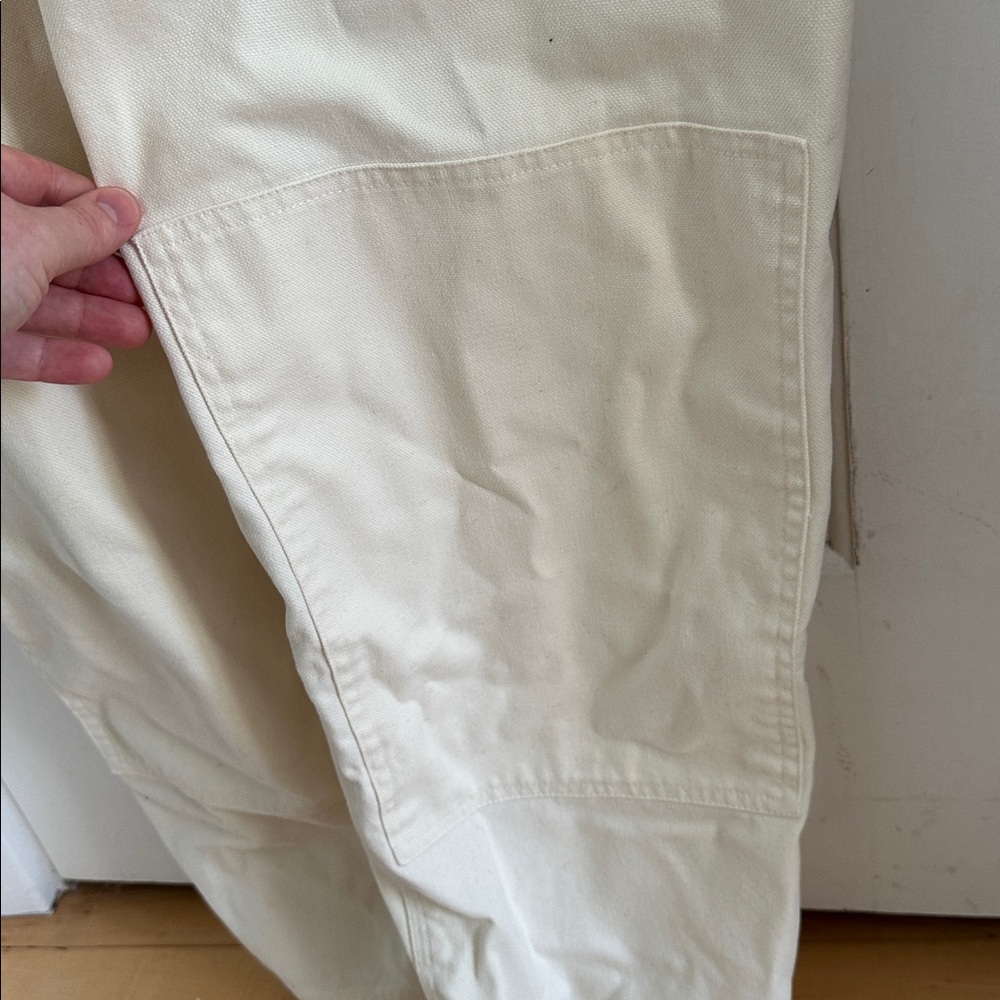 Finisterre • Cream 100% Cotton Denim Overalls Size 12 UK (M in US) - Picture 8 of 11